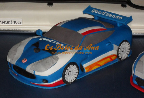 Bolo Decorado 3D Carro Ginetta G50  - Carros da Equipa GoodSense Racing