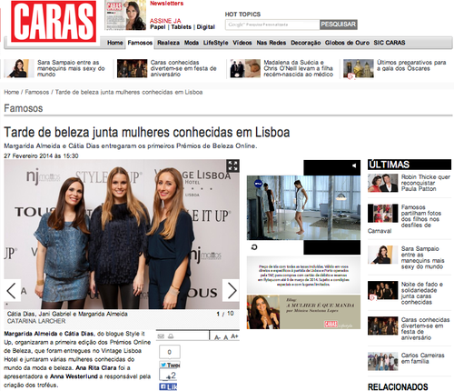 Prémios Online de Beleza Style it Up 2013 Caras