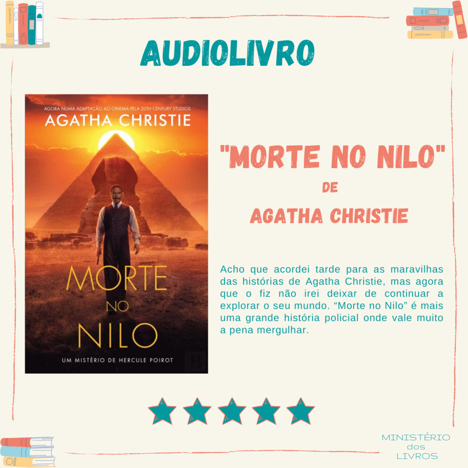 Audiolivro Morte No Nilo De Agatha Christie Minist Rio Dos Livros