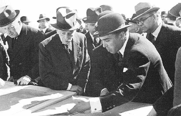 Assinatura do projecto do parque florestal, Monstanto (Mário de Novais, 1938)