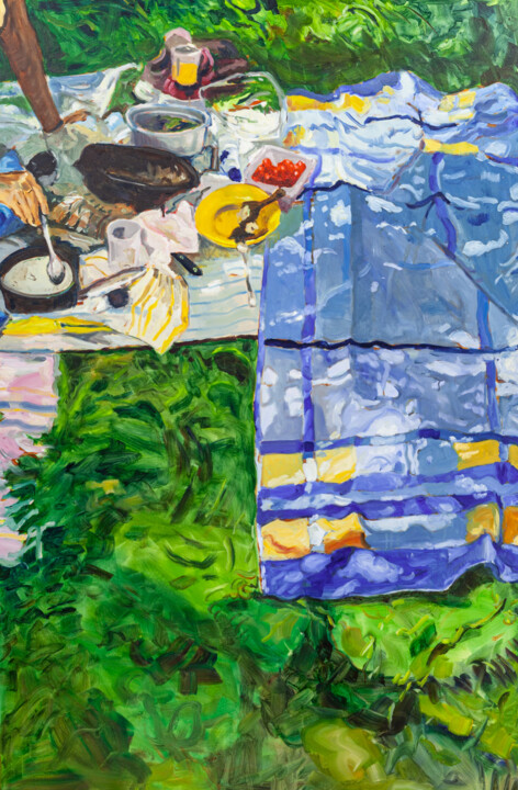 Piquenique Vertical, 2023 óleo s tela 200x133cm.j