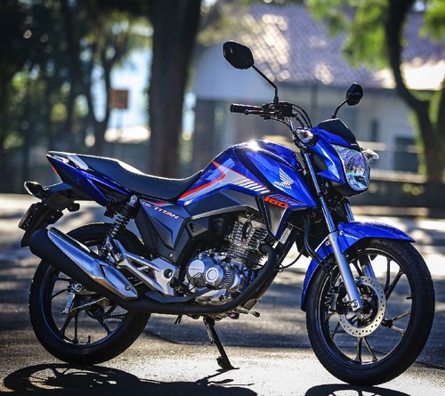 Titan 160 azul  Motos de rua, Desenho de moto empinando, Imagens de moto