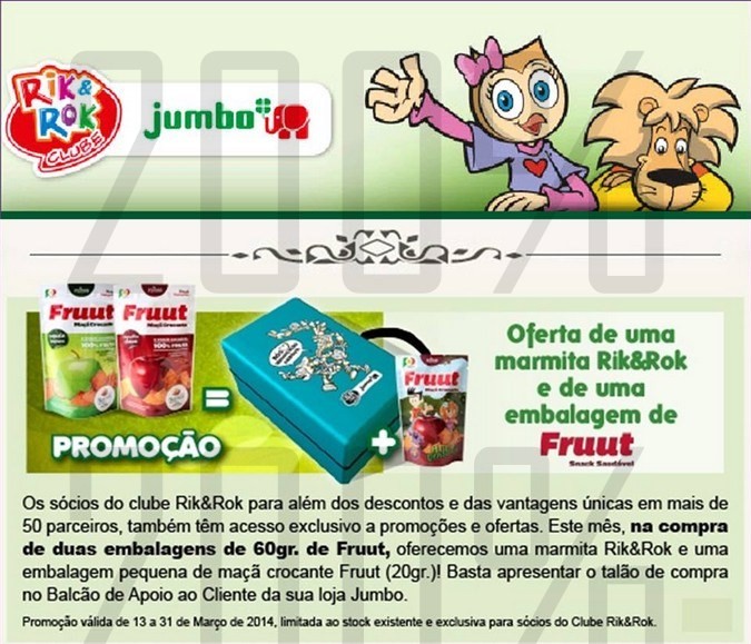 Oferta | JUMBO | Clube RIK&ROK até 31 março - 007AgenteDescontos