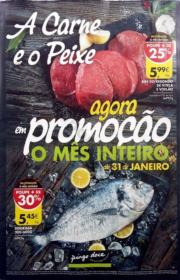 antevisão folheto Pingo Doce extra Carne e Peixe