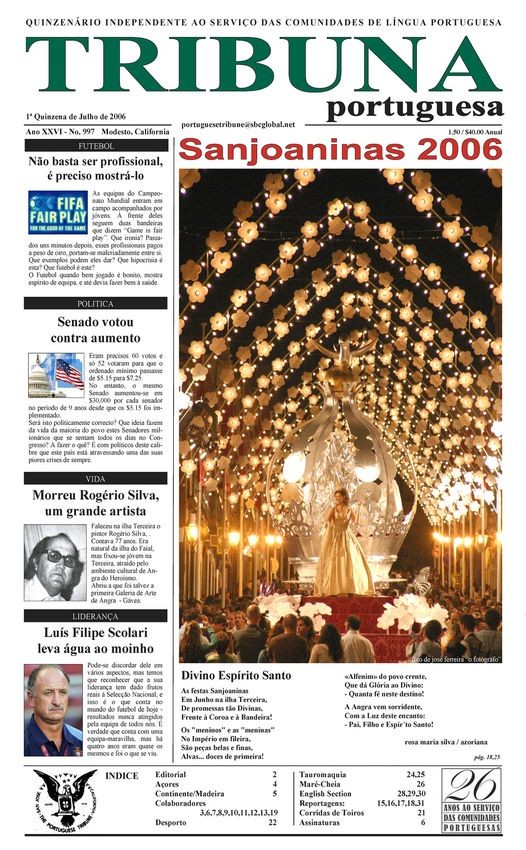 Capa Tribuna Portuguesa de julho 2006