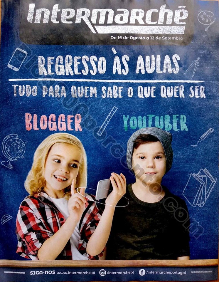 folheto Intermarché 16ago-12set Regresso às Aulas