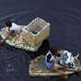 Crianças recolhem lixo na Baía de Manila, Filipi