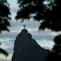 Amanhecer Cristo Redentor visto na manhã desta se