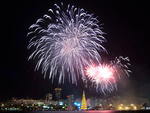 &Aacute;rvore de Natal da Lagoa - Show de fogos marca in