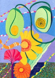 Mem&oacute;rias do Tempo Quente 03, guache papel, 21x29,